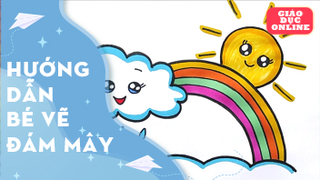 Hướng dẫn bé cách vẽ đám mây trên trời