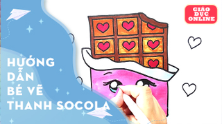 Dạy bé cách vẽ thanh socola xinh xắn