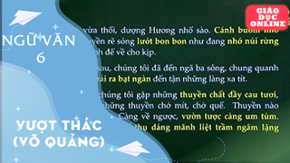 Môn Ngữ Văn Lớp 6 - Vượt thác - Võ Quảng