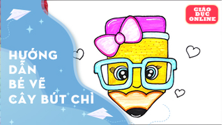 Cách vẽ một cây bút chì đáng yêu