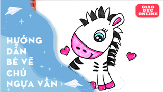 Cách vẽ một chú ngựa vằn dễ thương