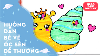 Cách vẽ một con ốc sên dễ thương