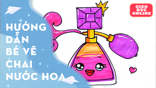 Cách vẽ và tô màu một chai nước hoa