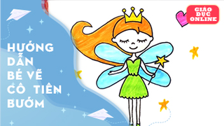 Cách vẽ và tô màu cô tiên bướm