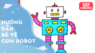 Cùng vẽ và tô màu con robot