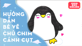 Cách vẽ một chú chim cánh cụt dễ thương