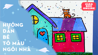 Cách vẽ và tô màu ngôi nhà