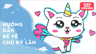 Hướng dẫn bé vẽ một chú kỳ lân