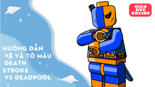 Hướng dẫn vẽ và tô màu Deathstroke vs Deadpool