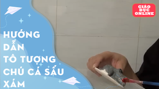 Hướng dẫn tô tượng chú cá sấu xám