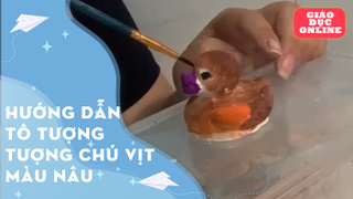  Hướng dẫn tô tượng chú vịt màu nâu