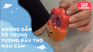Hướng dẫn tô tượng đầu thỏ màu cam