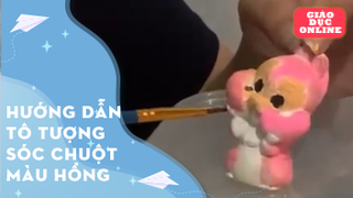  Hướng dẫn tô tượng sóc chuột màu hồng