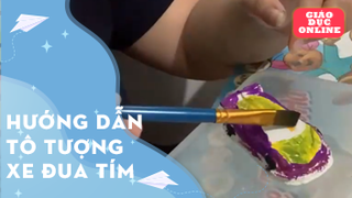  Hướng dẫn tô tượng xe đua tím