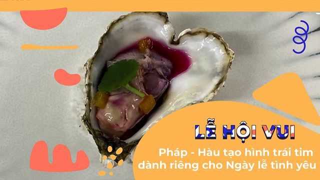 Pháp - Hàu tạo hình trái tim dành riêng cho Ngày lễ tình yêu