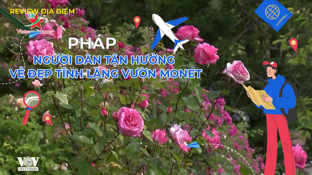 Người dân tận hưởng vẻ đẹp tĩnh lặng vườn Monet