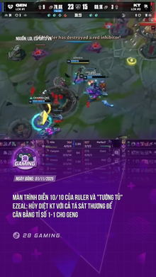 Màn trình diễn 10-10 của Ruler và đưa tỉ số cân bằng 1-1