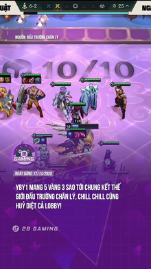 YBY1 mang 5 vàng 3 sao tới chung kết thế giới đấu trường chân lý