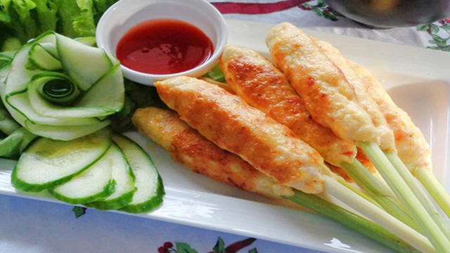 Chả tôm bọc sả – Gói trọn vị ngon quê nhà.