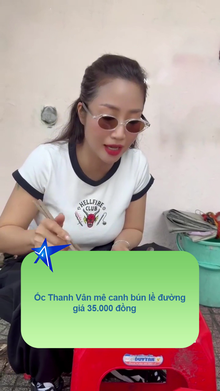 Ốc Thanh Vân mê canh bún lề đường giá 35.000 đồng