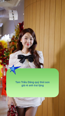 Tam Triều Dâng quý thỏi son giá rẻ anh trai tặng