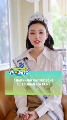 Á hậu Khánh Như xúc động gửi lời nhắn đến ba mẹ