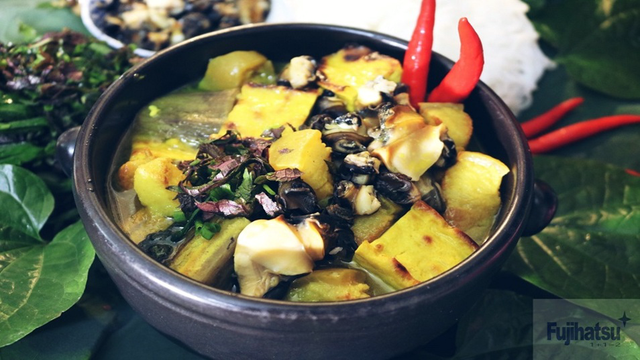 Ốc chuối đậu truyền thống